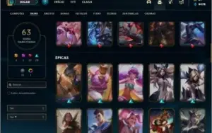 Conta prata 2 com 89 champ e 63 skin +1 Prestigio + 80 Ponto