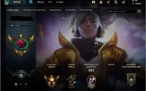 Conta De League of Legends Gold 4, 82 skins e 9 cromas.