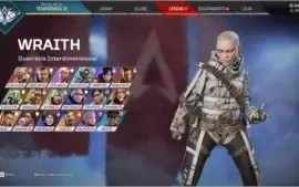 Vendo conta apex lvl 256 herança wraith + skins