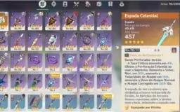 Conta Genshin impact DILUK+Kging Zong  +arma 5* AR 50