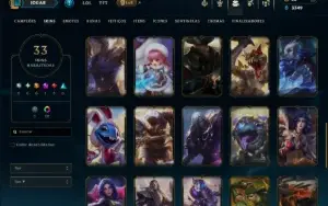 Platina 1 com 75 Champs e 33 Skins ( ADC / SUP )