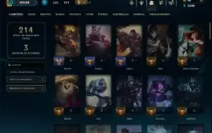 Platina 1 com 75 Champs e 33 Skins ( ADC / SUP )