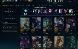 Ferro 3 com 30 Champs e 12 Skins