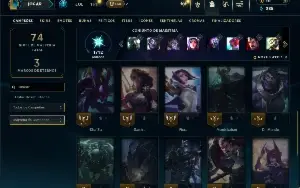 Ferro 3 com 30 Champs e 12 Skins