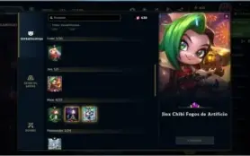 CONTA DIAMANTE TFT JINX CHIBI FOGOS DE ARTIFÍCIO + 37 SKINS