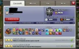 vendo 3 contas do clash of clans