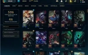 Conta prata 4 com TODOS os champs e 144 Skins
