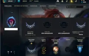 Conta prata 4 com TODOS os champs e 144 Skins