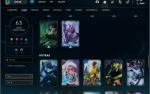 Conta platina 4 Soloduo/Flex com 63 skins e 109 champs