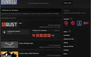 CONTA STEAM CS GO COM MEDALHAS E DIVERSOS JOGOS