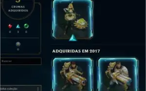 Conta lol gold 4, quase 70 skins