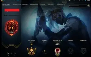 Conta lol gold 4, quase 70 skins
