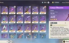 Conta de Genshin Impact  Hu tao+Eula+Keqing+Mona+Jean Ar 51