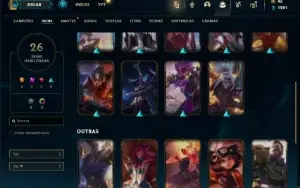 Esmeralda 2 com 60 Champs e 26 Skins + 5 Vitoriosas