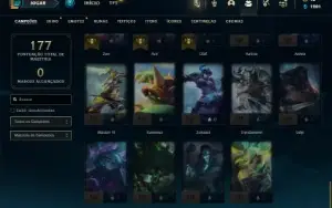 Esmeralda 2 com 60 Champs e 26 Skins + 5 Vitoriosas