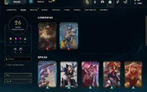 Esmeralda 2 com 60 Champs e 26 Skins + 5 Vitoriosas