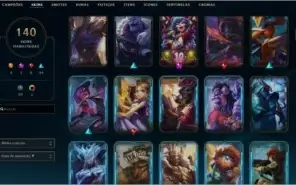 Vendo Conta Diamante 4 com 140 SKINS e 148 Campeões