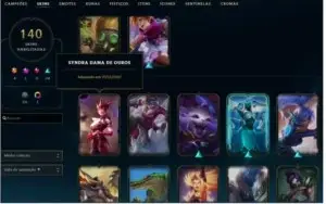 Vendo Conta Diamante 4 com 140 SKINS e 148 Campeões