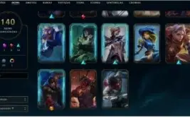 Vendo Conta Diamante 4 com 140 SKINS e 148 Campeões