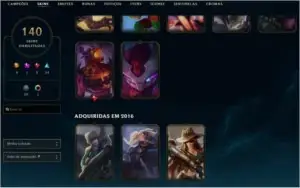 Vendo Conta Diamante 4 com 140 SKINS e 148 Campeões