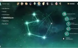 NA - AR42 - KEQING, KLEE +9 PERSONAGENS E ATLAS CELESTIAL