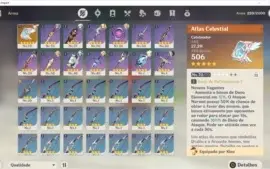 NA - AR42 - KEQING, KLEE +9 PERSONAGENS E ATLAS CELESTIAL
