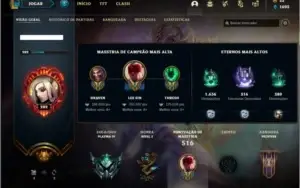Conta platina 4 com 145 champs e 75 skins