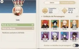 Conta Genshin 6 itens ⭐⭐⭐⭐⭐