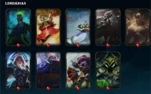 Conta de lol com muita skin, RP e campeoes