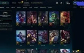 CONTA NVL 30,78 CHAMPS E 20 SKINS POR R$110,00 Promoção