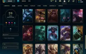 Conta ouro 4 com 50 Champs e 29 Skins