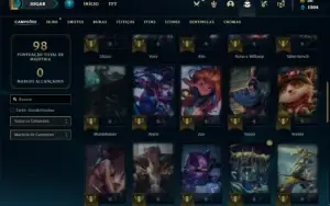 Conta ouro 4 com 50 Champs e 29 Skins