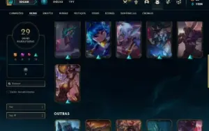 Conta ouro 4 com 50 Champs e 29 Skins