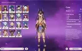 Genshin Impact / AR 7 / Cyno + Qiqi + Cortador de Jade