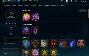 Conta prata 4 com 90 Champs e 57 Skins + Prestigio da LUX