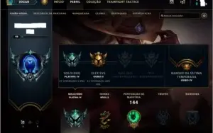 Conta Platina 4 League of Legends