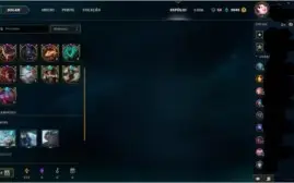 Conta GOLD IV com 78 Campeões, 37 skins e com borda gold!!!