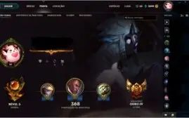 Conta GOLD IV com 78 Campeões, 37 skins e com borda gold!!!