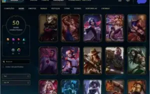 Conta  lol // Diamante IV // 65 skins // falta 20 champions