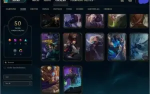 Conta  lol // Diamante IV // 65 skins // falta 20 champions