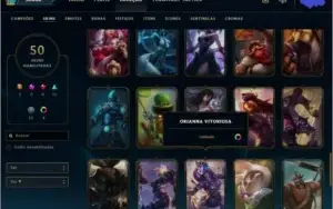 Conta  lol // Diamante IV // 65 skins // falta 20 champions