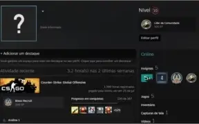 CONTA STEAM 4+ ANOS + CS GO COM PRIME RANK XERIFE