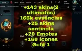 Conta League of Legends todos os campeões +143 skins