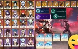 Conta AR 58 - 18 T5 -Ayaka c1 Assinatura + Ganyu Assinatura