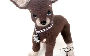 Receita em PDF - Cachorro Pinscher Terrier Amigurumi