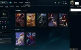 conta lol - plat IV, plat III s7, 43 skins.