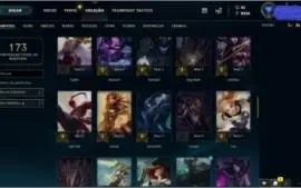 CONTA NVL 30,78 CHAMPS E 20 SKINS POR R$125,00