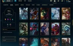 Conta Unranked com 131 Champs e 71 Skins (Criada em 2012)
