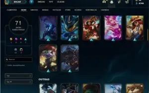 Conta Unranked com 131 Champs e 71 Skins (Criada em 2012)