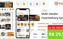 Foodie Script Plataforma Restaurante Multivendedor (SaaS)🚀